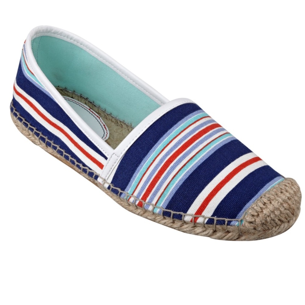 Tommy Hilfiger Striped Espadrille Flats -Heyda- 8.5